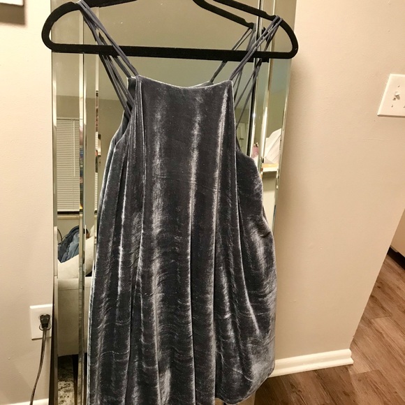 SOLD Velvet Mini Dress - Picture 4 of 6